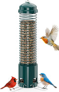 Squirrel Proof Bird Feeder, Metal Bird Feeders for Outdoors Hanging, 3.6LB Large Seeds Capacity for Wild Birds
