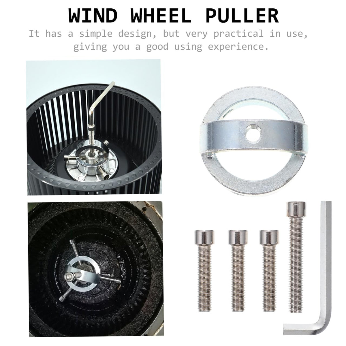 Cabilock Range Hood Wind Wheel Puller Fan Impeller Removal Tool Durable Corrosion Resistant Hand Tool for Kitchen Appliance Maintenance
