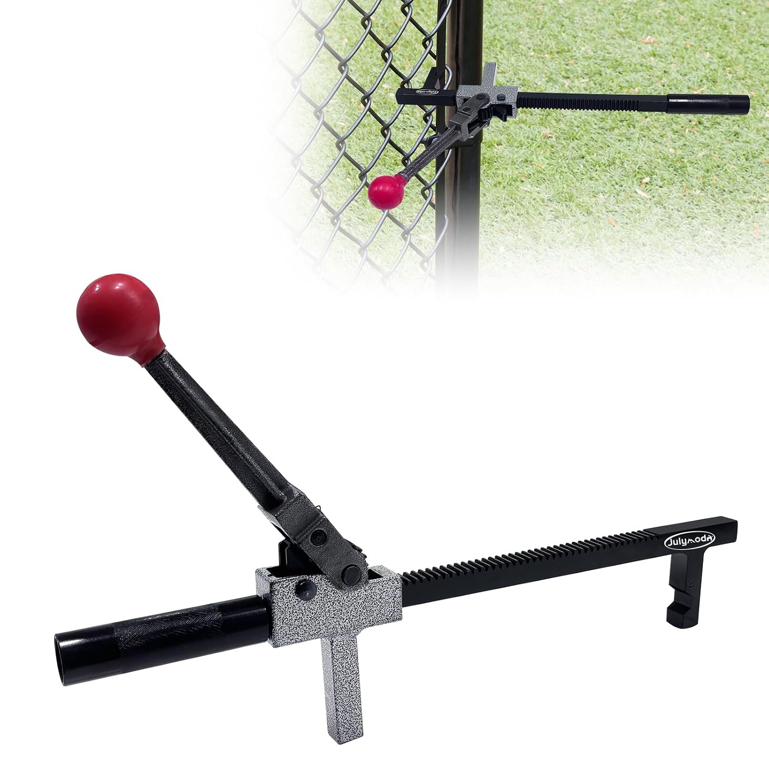 Chain Link Fence Stretcher Tool, 9.3” Ratchet Travel Chain Tensioner