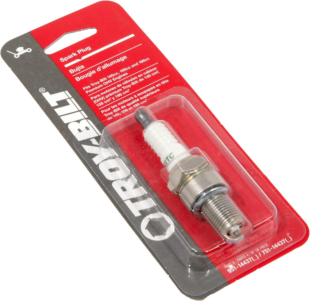 Troy-Bilt Original Equipment 13/16 in. Spark Plug for Walk-Behind Mowers with Premium OHV Engines, OE# 951-14437, 751-14437