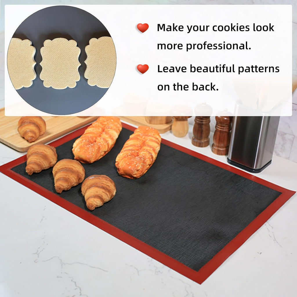 Perforated Silicone Baking Mat for Full Size Sheet Pan, Non-Stick Eclair Baking Mat for 18x26 Commercial Pan
