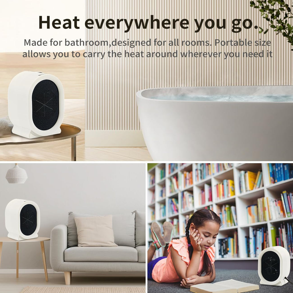 Portable Space Heater for Indoor Use, 400W Small Desk Heater for Office | mini heater,small space heater,portable