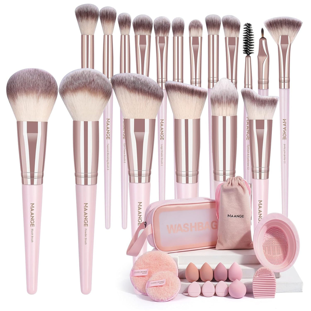 37 Pcs Makeup Brush Set Premium Synthetic Make Up Brushes Foundation Eye Shadow Powder Concealers Brushes Set for