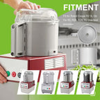 112204S Food Processor 3 Quart Cutter Bowl, Grey
