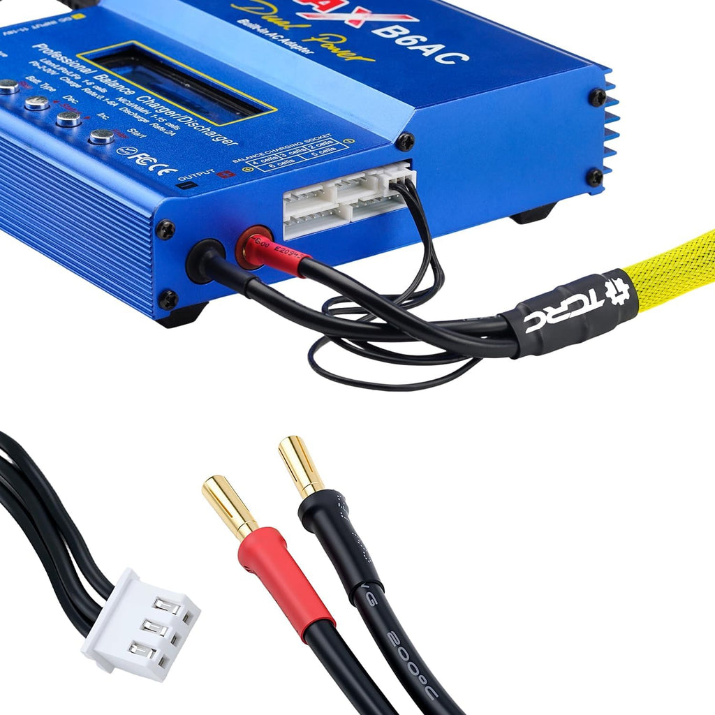 1pc 600mm 1s & 2s RC Lipo Battery Charging/Balance Cable Leads with 4mm/5mm Bullet Connector