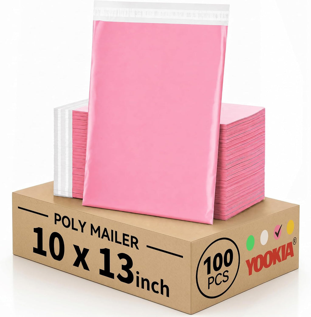 10x13" Poly Mailers 100PCS, 5-Layer Self-Seal Waterproof Shipping Bags for Clothes, Books, Mailing, E-commerce
