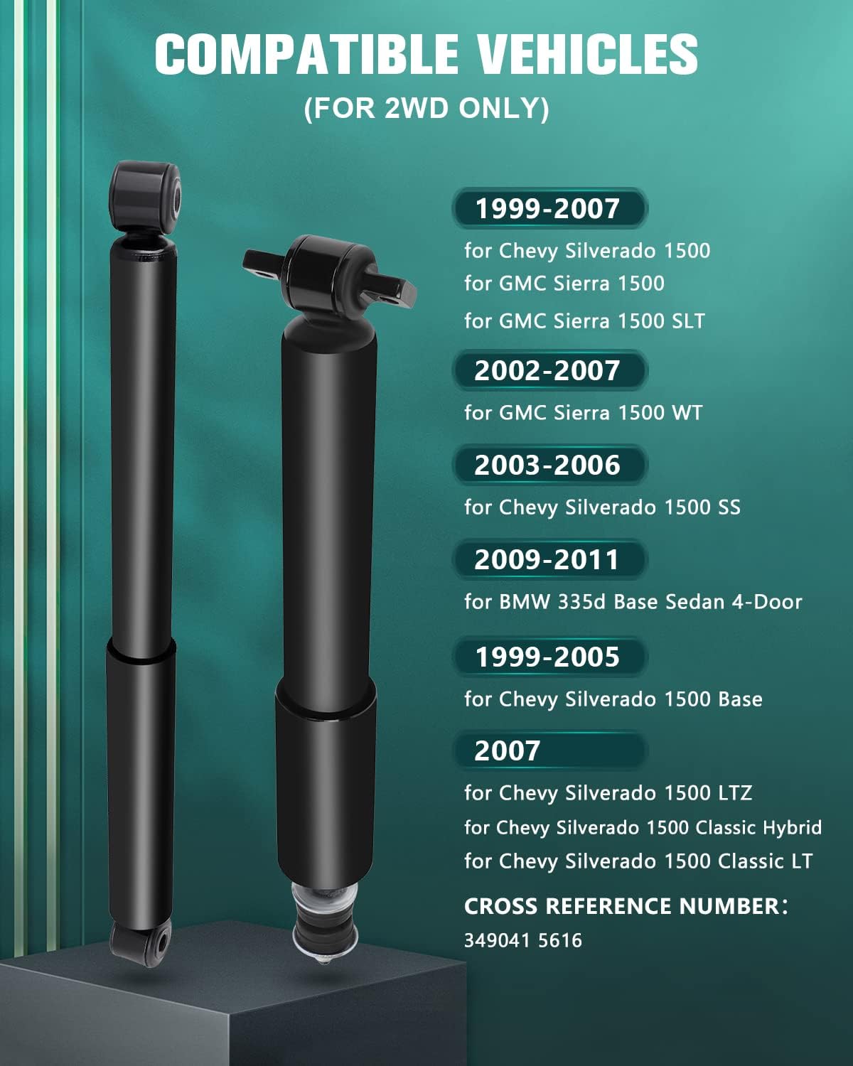 AUTOMUTO Shocks Kit for 1999-2007 for Silverado 1500 for GMC Sierra 1500