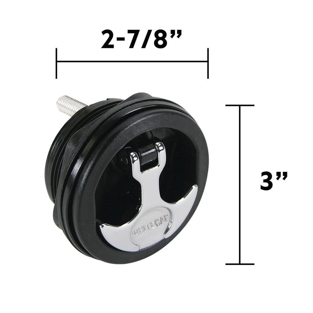 Whitecap S-0230BC T-Handle Latch - Non-Locking , Black