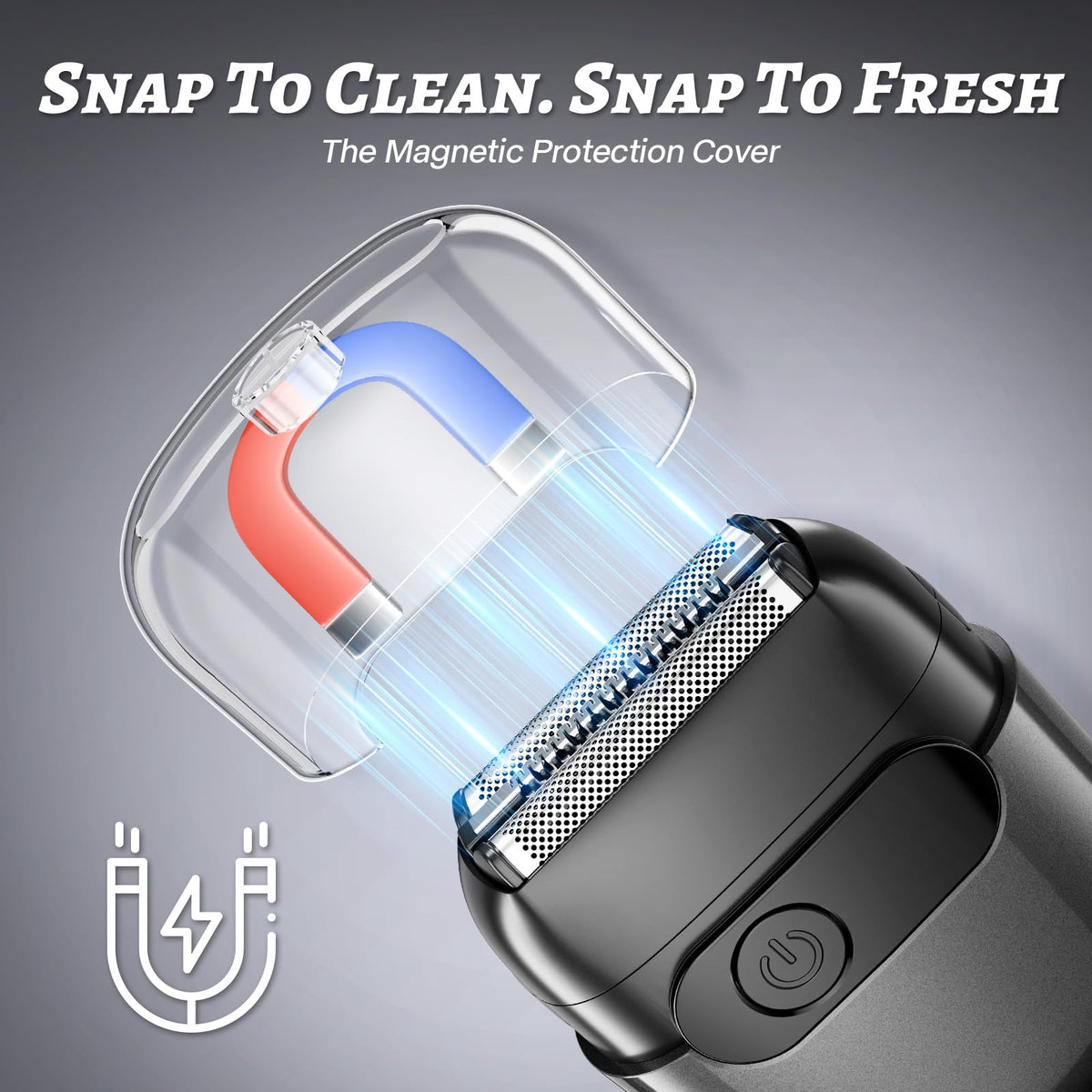 Electric Foil Shaver for Men,Compact 3D Floating Shaving Heads,Pewter