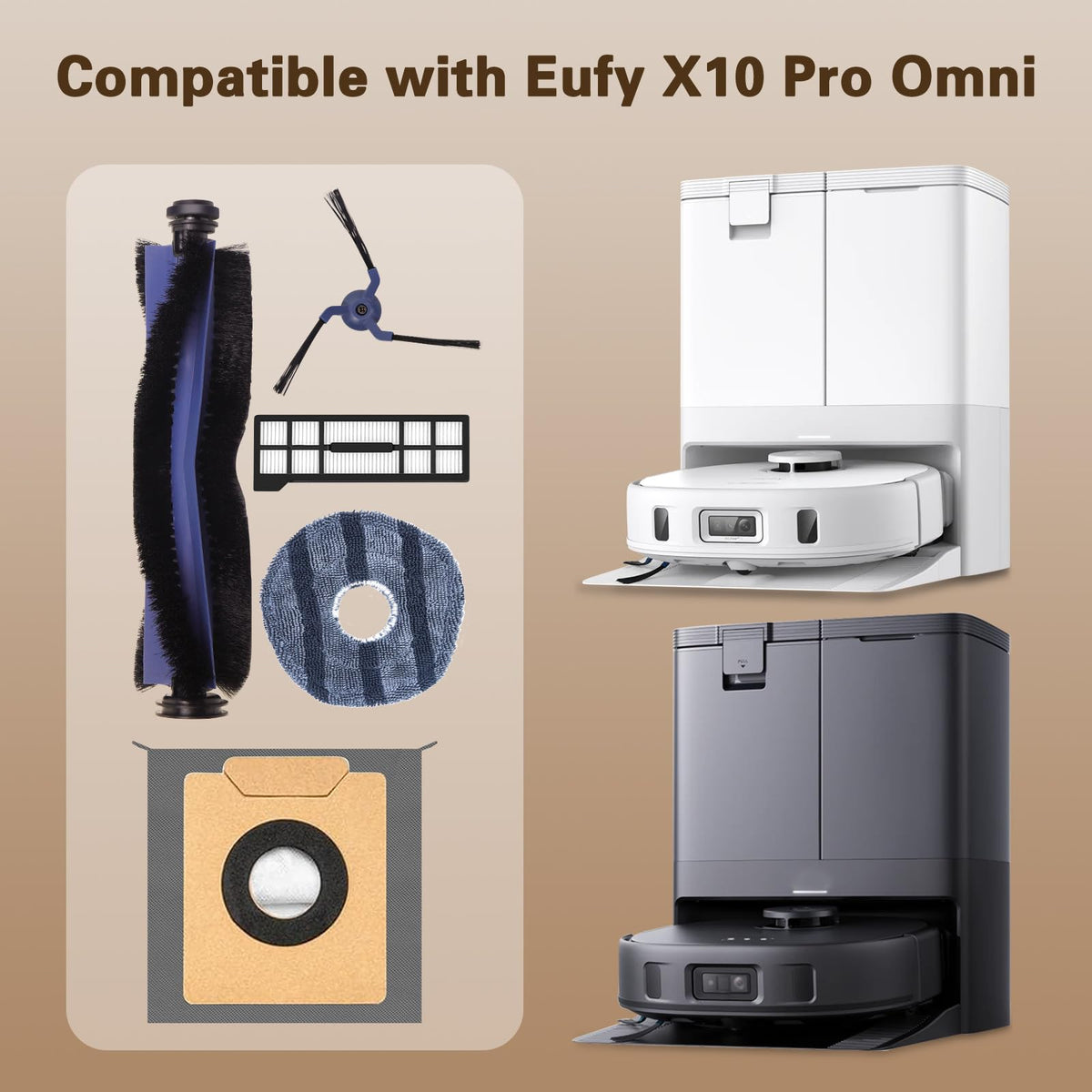 19 Pack Replacement Parts Compatible with Eufy X10 Pro Omni Robot Vacuum
