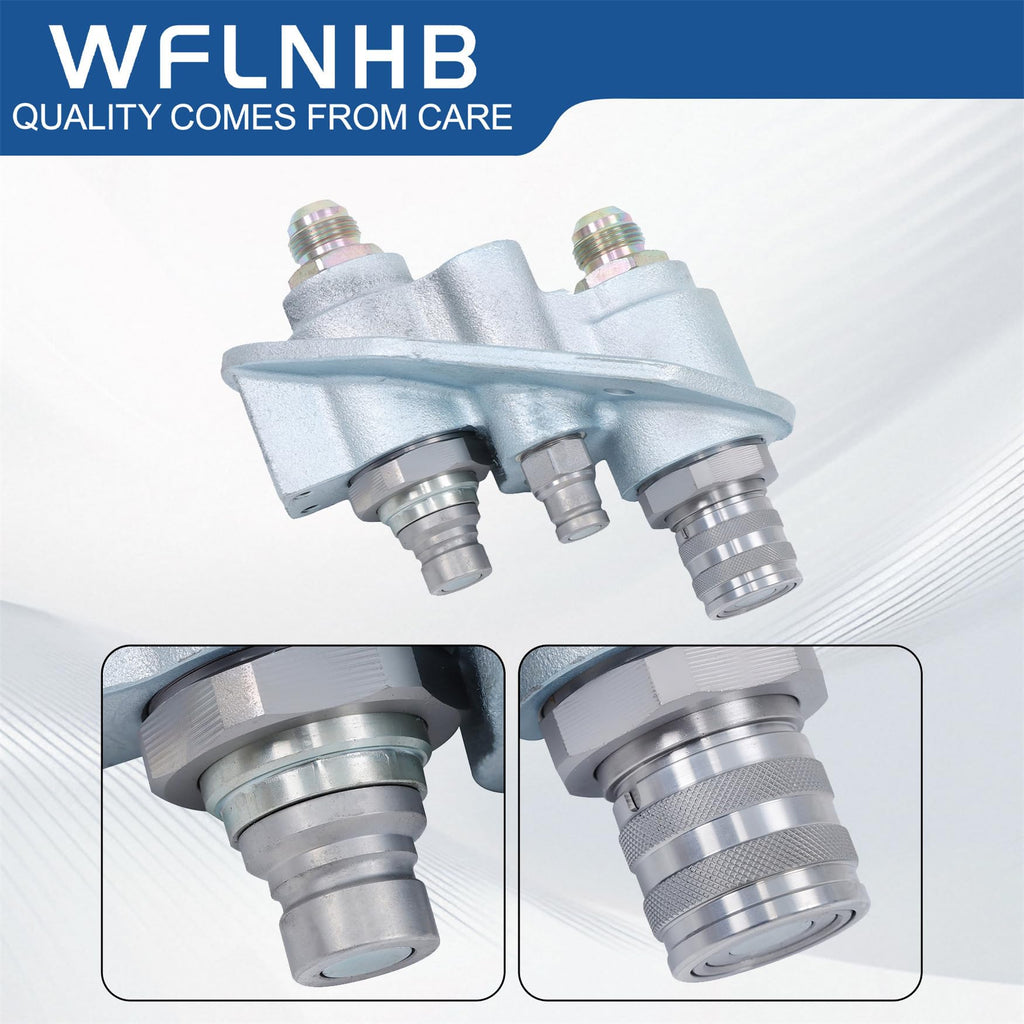 WFLNHB Hydraulic Flat Face Quick Coupler Block Replacement for Bobcat A770