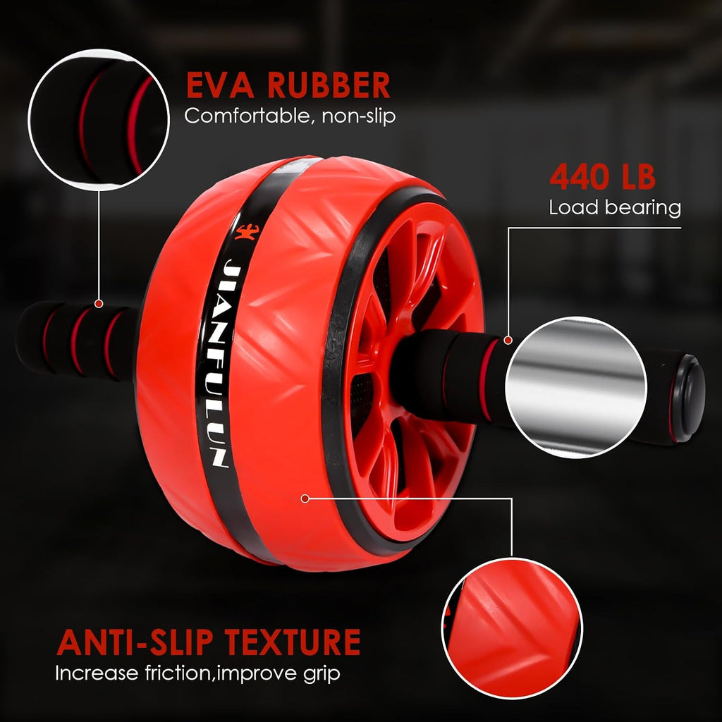 Ab Roller Wheel, Ab Workout Equipment for Abdominal & Core Strength Training, Home Gym Fitness Exercise Wheels for