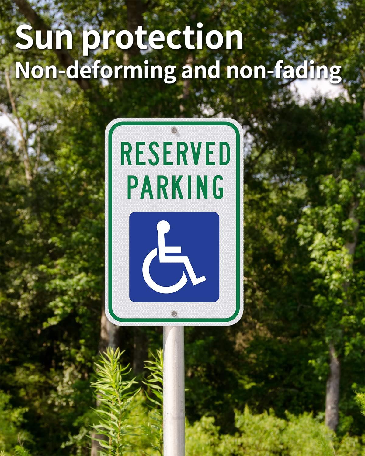 Handicap Parking Sign - 18 x 12 Inch Aluminum With ADA Accessibility Symbol, Reserved Parking, Engineer Grade