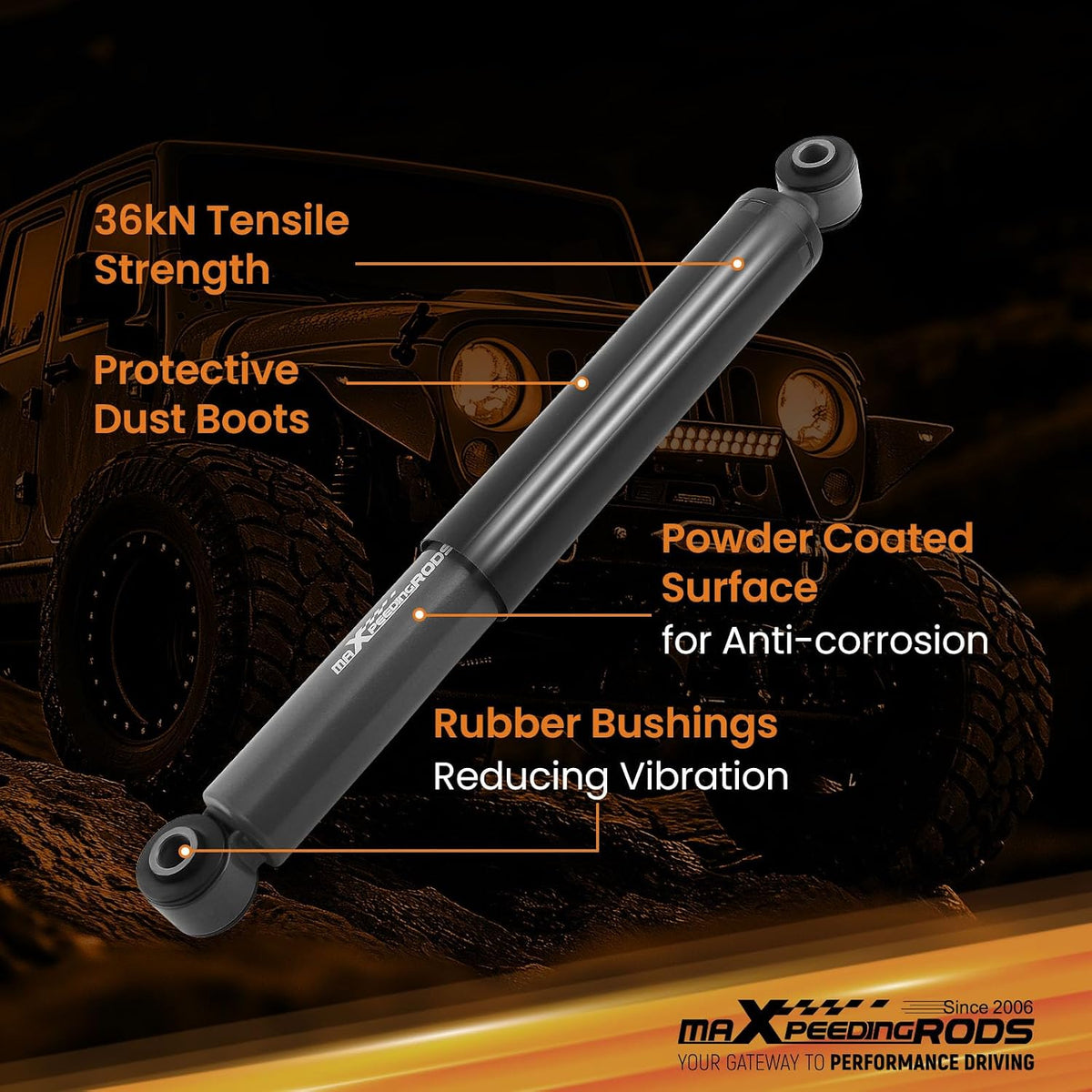maXpeedingrods 5-7” Rear Drop Shock for Chevy Silverado/Sierra 1500 99-18