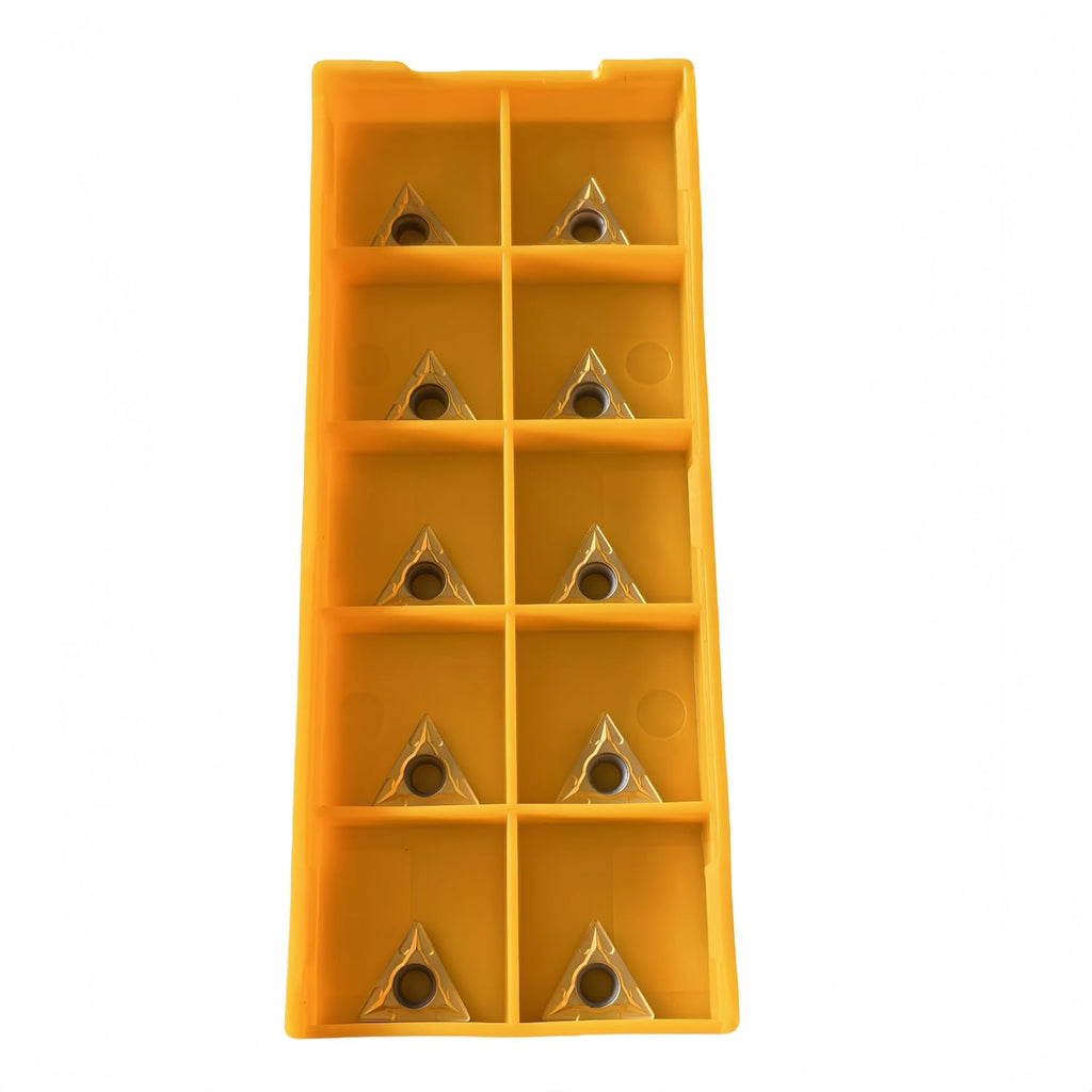 10PCS TCMT110204 Carbide Turning Inserts,TCMT21.51 Insert Tain Coated CNC Lathe Carbide Cutters Inserts, for Lathe Turning Tool Holder Replacement Insert