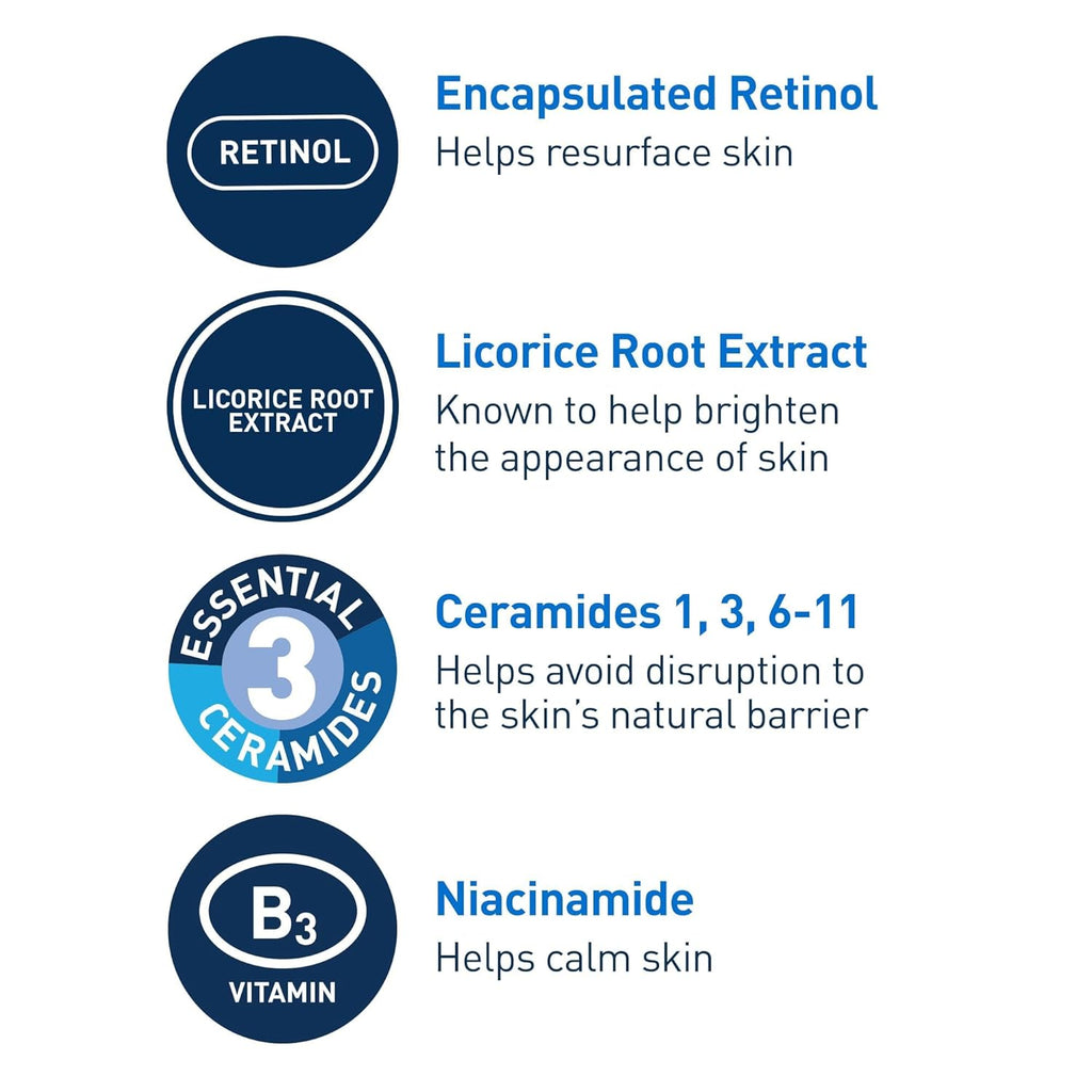 Resurfacing Retinol Face Serum with Niacinamide, Pore Minimizer, 1oz | Skin Care Brightening Serum with Licorice