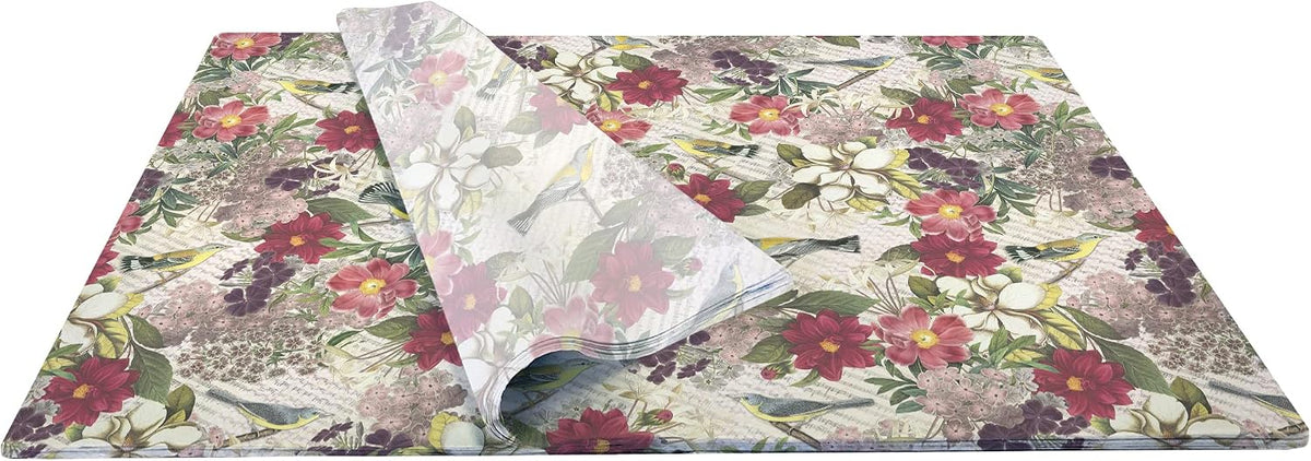 Bulk 240 Sheet-Count 20 x 30 Premium Printed Tissue Paper Available in 12 Designs, Botanic