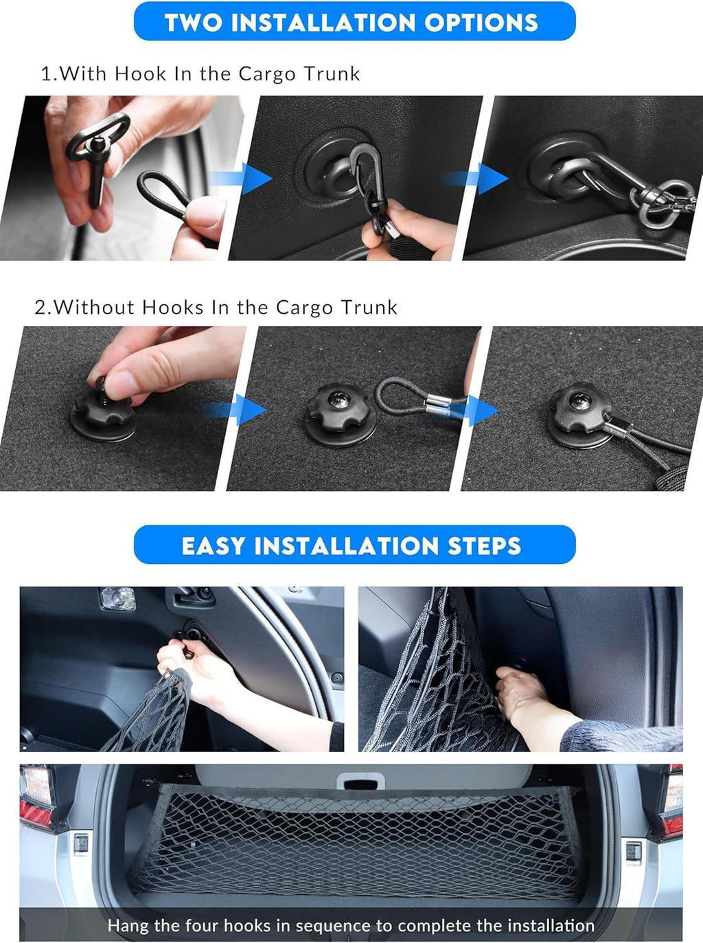 Car Rear Trunk Cargo Net Compatible for 2024 2025 2026 Subaru Impreza Crosstrek Accessories Cargo Storage Organizer