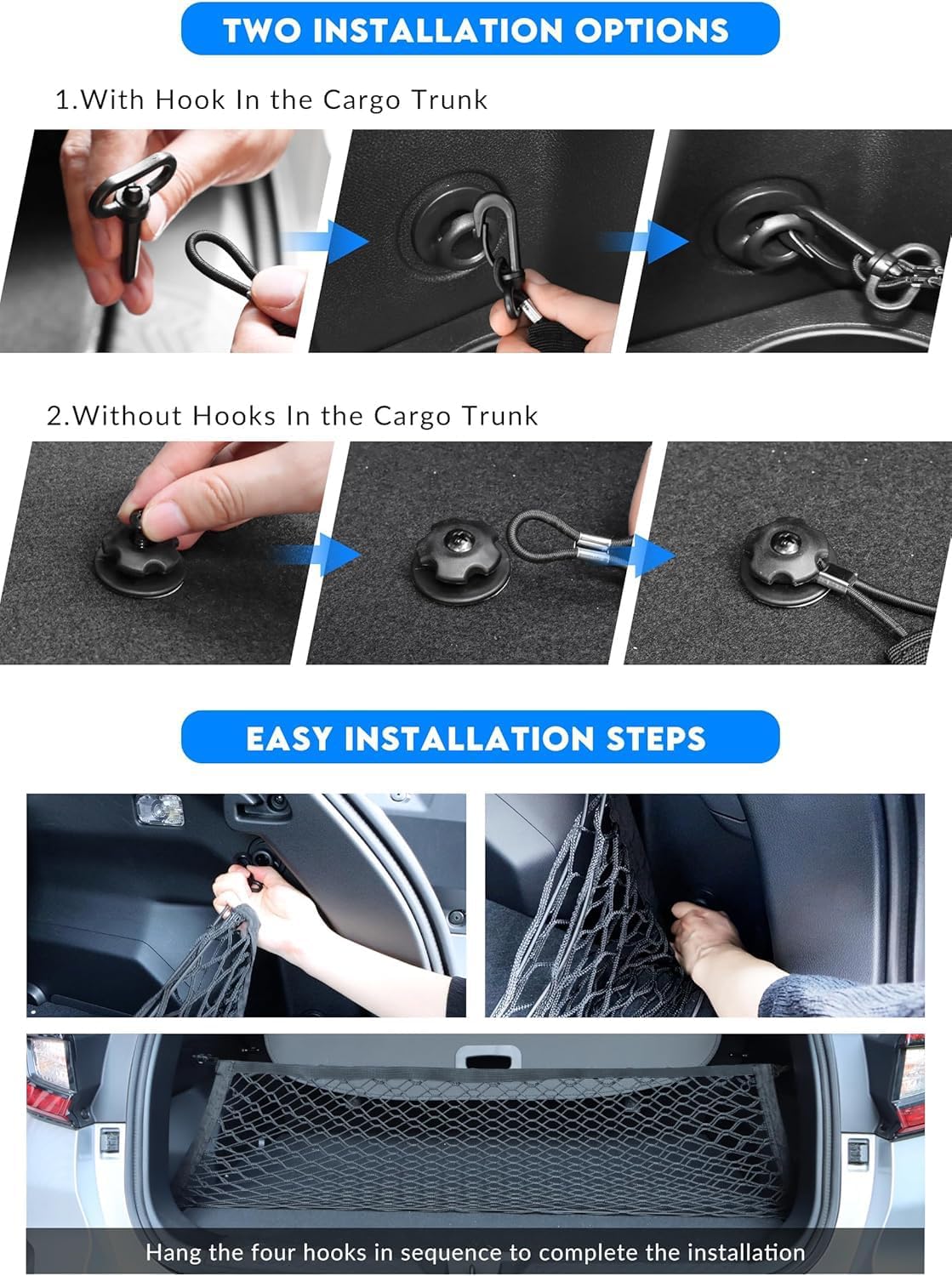 Car Rear Trunk Cargo Net Compatible for 2024 2025 2026 Subaru Impreza Crosstrek Accessories Cargo Storage Organizer