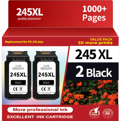 245XL Black Ink Cartridge Replacement for Canon PG-245 PG-245XL PG 245 245XL 245 XL PG-243 Used in Canon PIXMA MX492