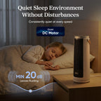 Tower Fan for Bedroom, 20dB Quiet Desk Fan, Easy to Carry & Plug-in
