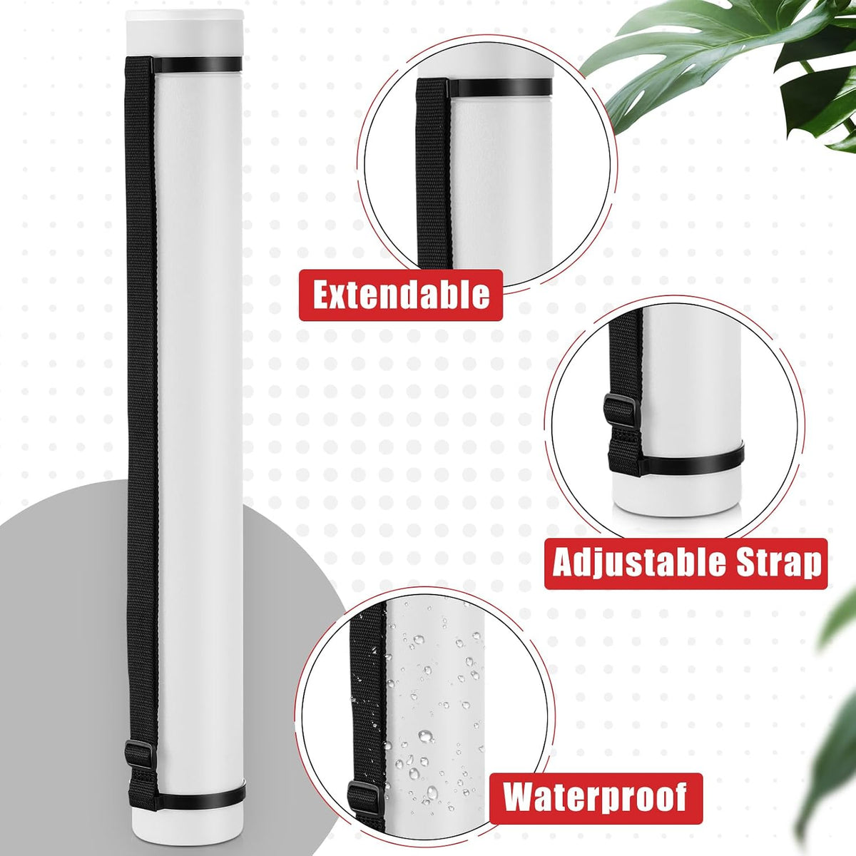 6 Pcs Expandable Poster Tubes Bulk,, Black, White