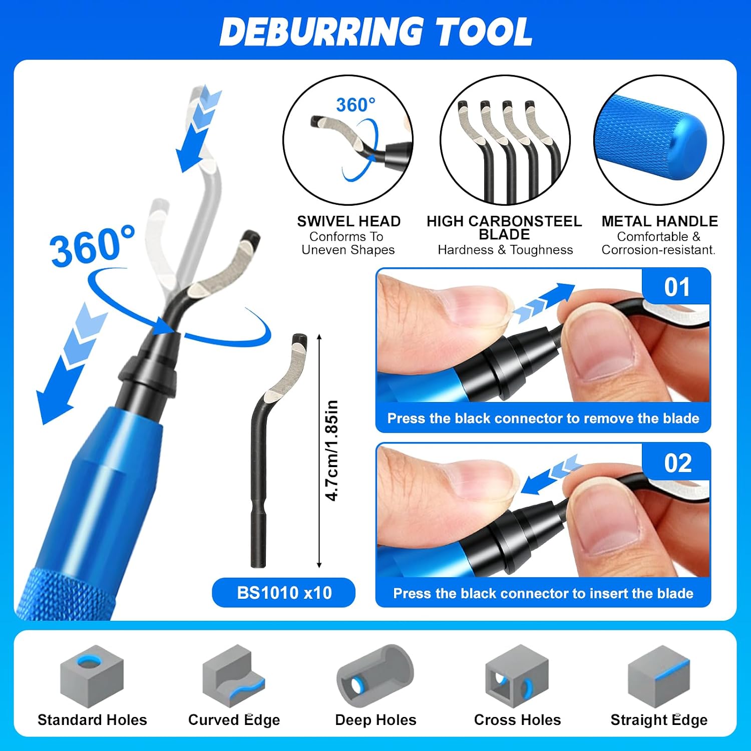 74 Pcs 3D Printer Tool Kit with Deburring Tool for FDM/SLA Printers | 3D Printer Accessories Includes 2 Countersink