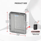 Mollom Transparent Cover Outdoor Junction Box (6.1x5.3x3.3In)