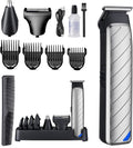 Beard Trimmer for Men, 3-in-1 Grooming Kit, with Stainless Steel Heads, Nose/Body Trimmer & Storage Base - 120Min