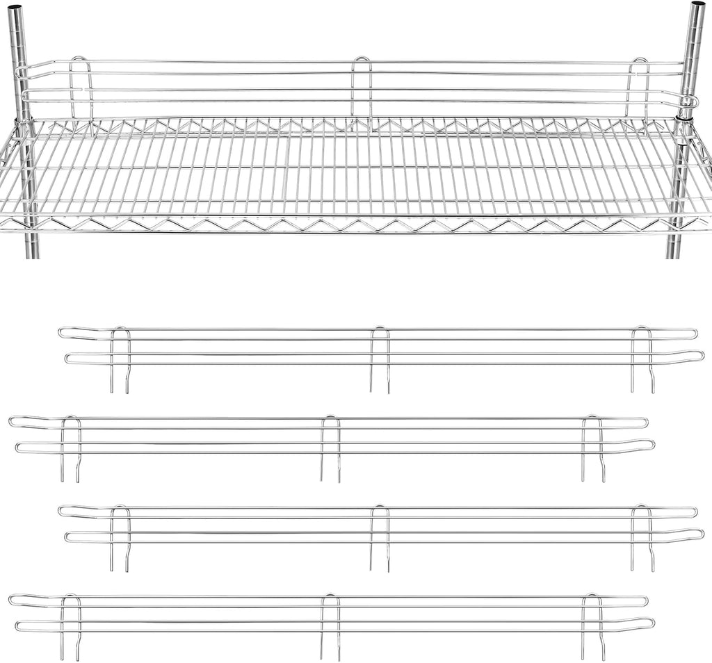 4 Pcs Silver Chrome Wire Shelf Ledge, 48" L x 4" H