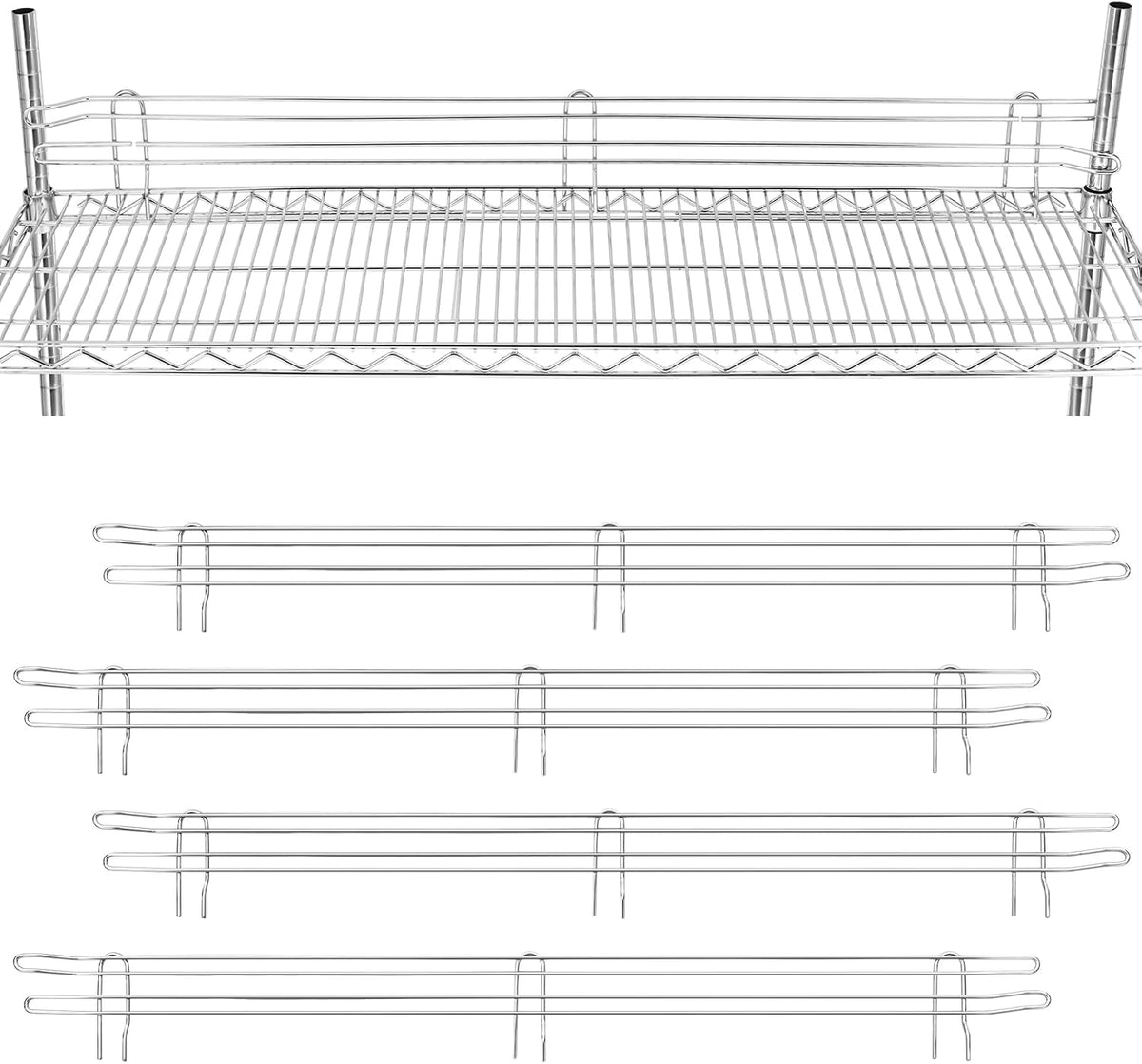 4 Pcs Silver Chrome Wire Shelf Ledge, 48" L x 4" H