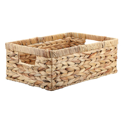 Wicker Basket for Shelf Water Hyacinth Storage Bin,13.8 x9.3 x5"
