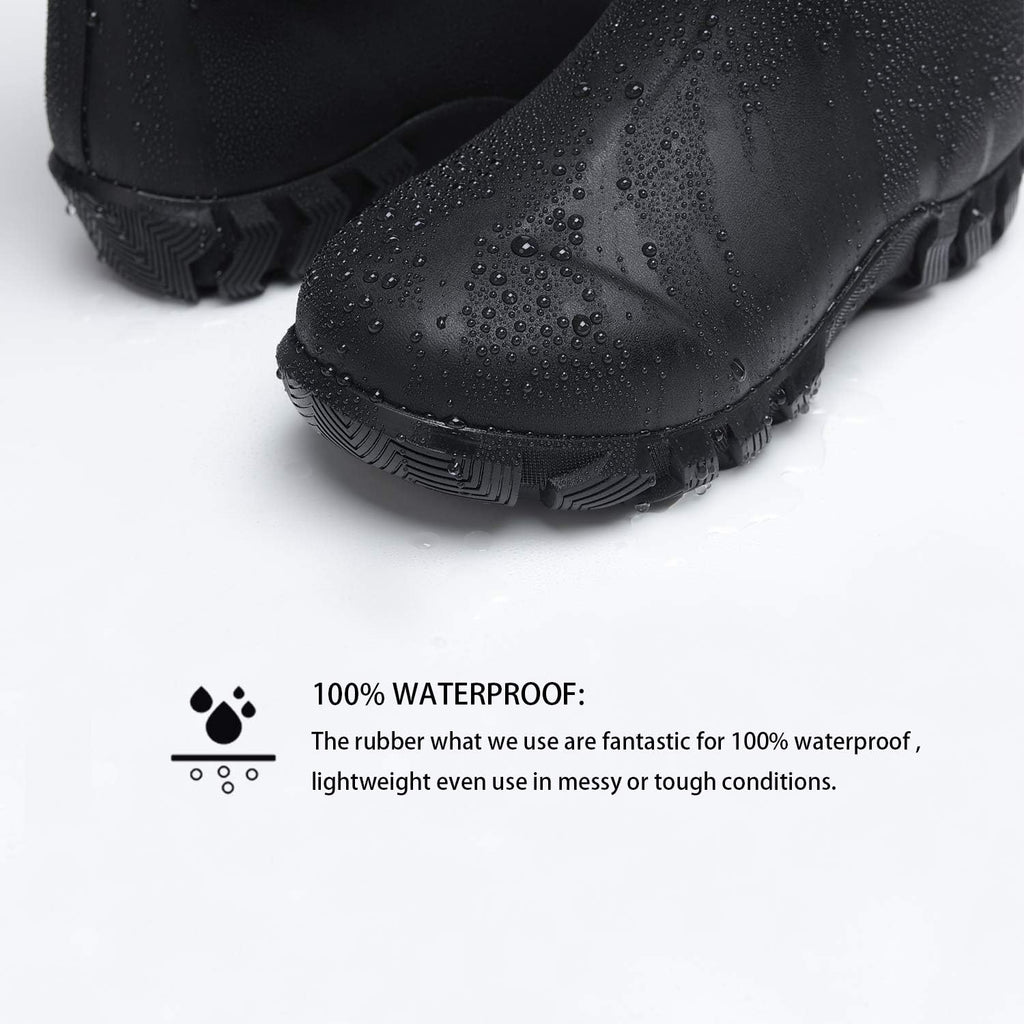 Kids Rubber Boots 100% Waterproof Fishing Hunting Neoprene Winter Snow Rain Boots with Warm Liners for Boys and Girls