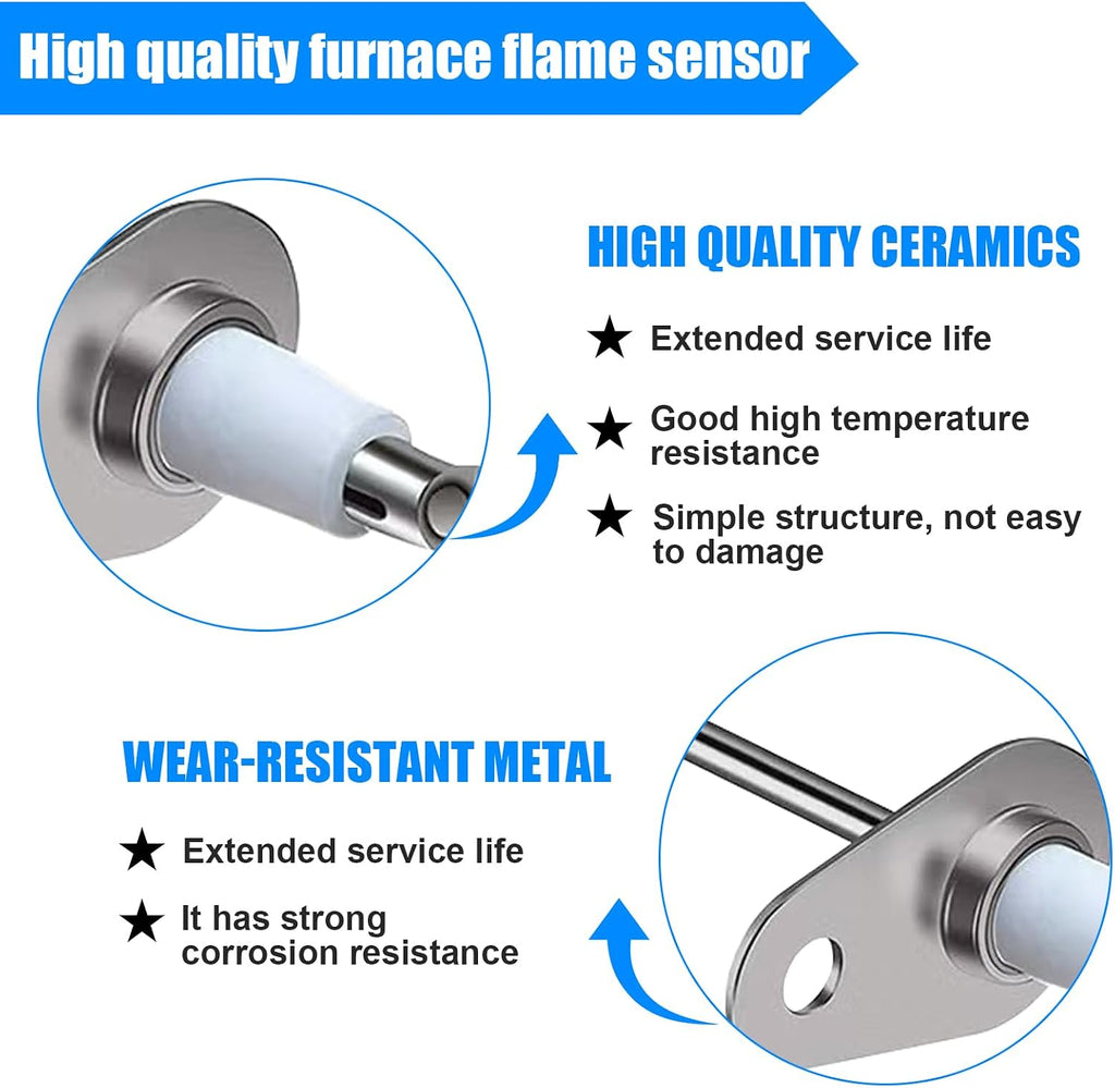 Upgraded Replacement 0130F00010 fits Goodman Furnace Flame Sensor B11726-06 (3 Pack)