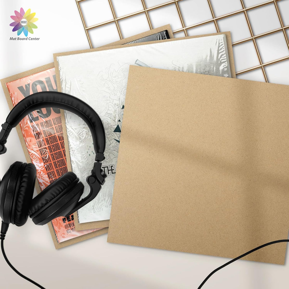 Mat Board Center 50 Pack 12.4" Corrugated Cardboard Sheet LP Mailer Inserts