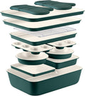 Nonstick Stackable Bakeware Set - Deluxe Heavy Duty, Durable, Easy Release Baking Set, Sage, 13 Pcs