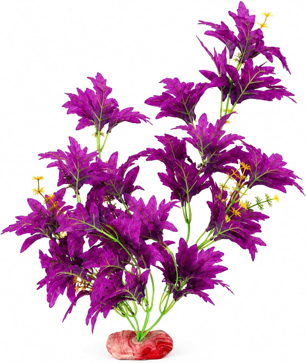 Silk Aquarium Plants, 18 Inch Artificial Silk Plants for Fish Tank