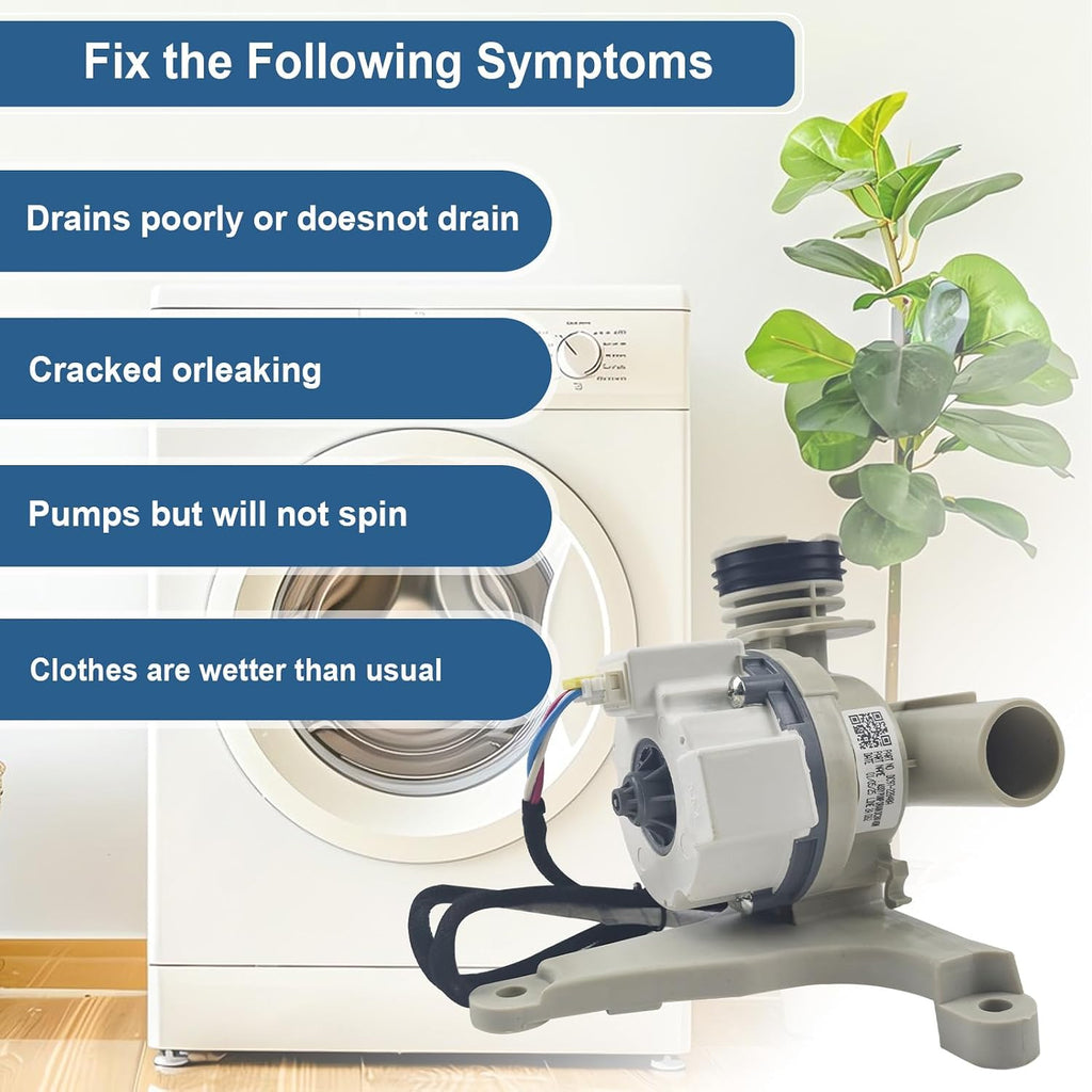 DC97-22840A, DC31-00201A Drain Pump Assembly Compatible with Samsung Washer