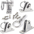 Bimini Top Deck Hinge, 316 Stainless Quick Release Pin, 4 Pack