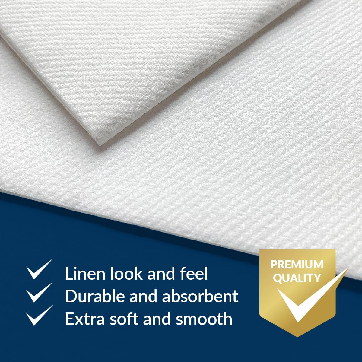Wedding Linen Feel Flatware Pocket Napkins, Prefolded 50 Count - Beige