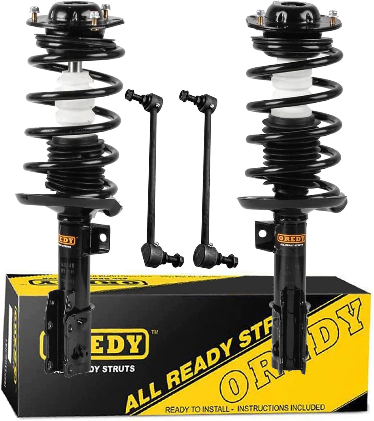 OREDY Front Struts Sway Bars for 2004-2012 Chevy Malibu, 07-09 Saturn Aura
