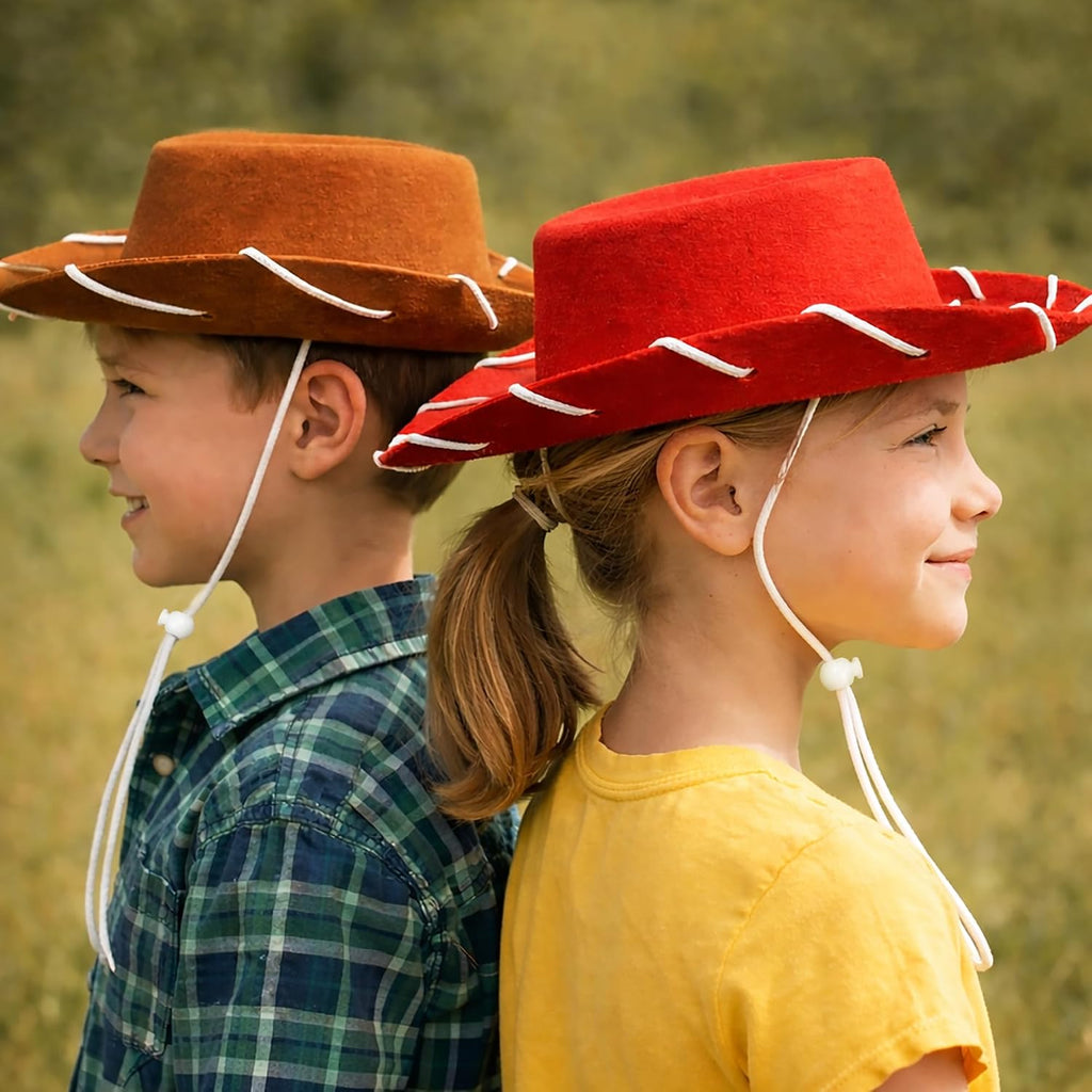 CHILD Felt Cowboy Hat, Western Cowgirl Hat Rodeo Style Costume - KID SIZE