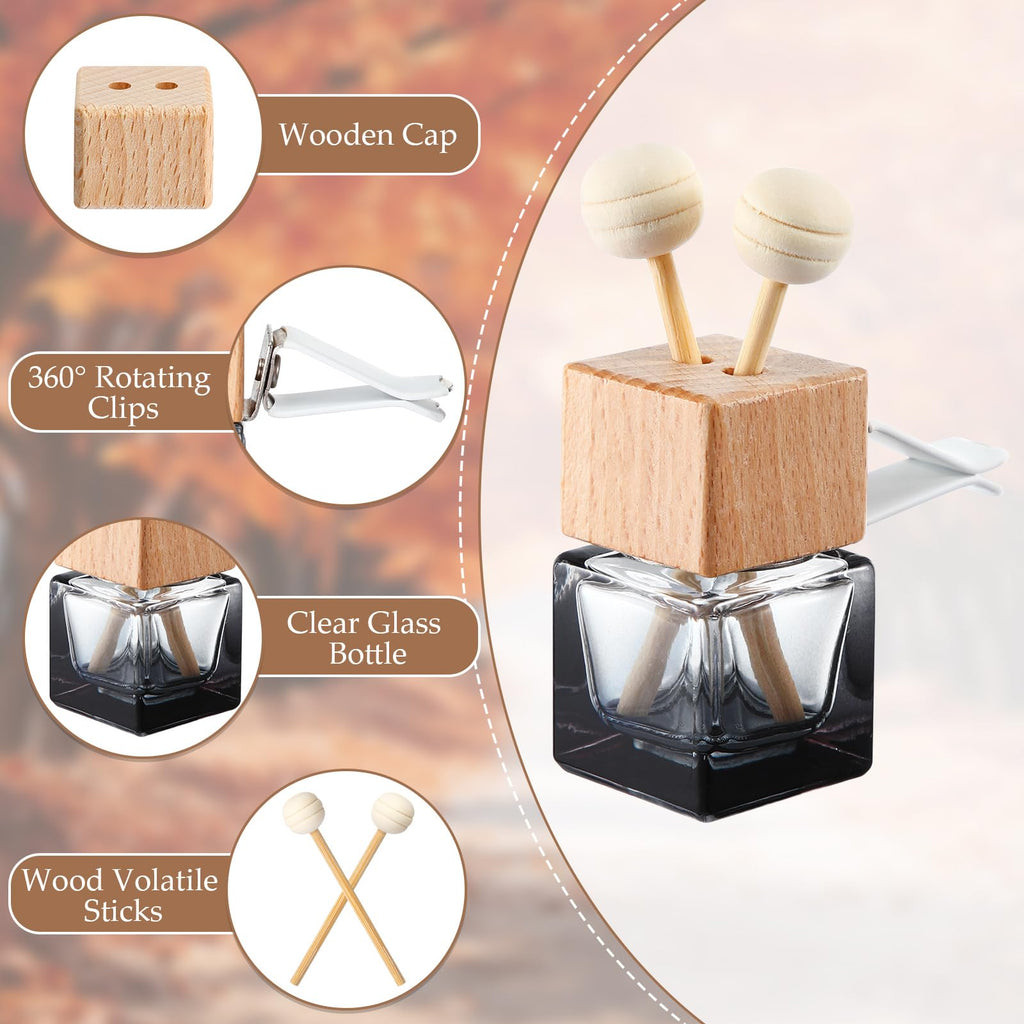 30 Pcs Car Diffuser Vent Clip Empty Diffuser Bottle, Gradient Black