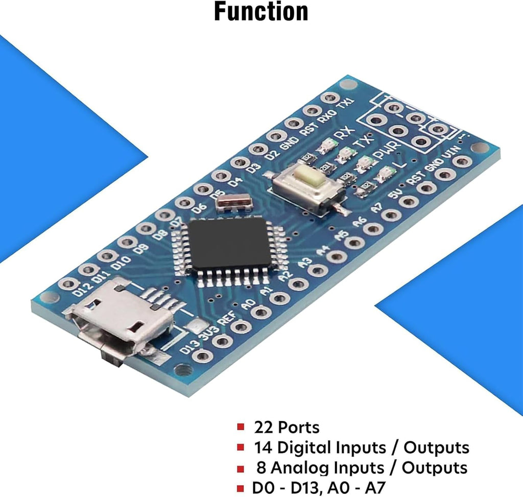 3PCS Nano V3.0 Board With Cable, ATmega328P, CH340G Chip 5V 16M, Microcontroller Compatible With Arduino (Micro USB Port)