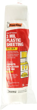 P1025/3 Polyethylene Sheeting, 10' x 25' x 3 mil., Clear