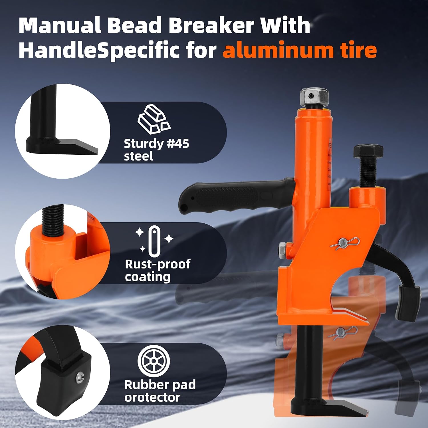 Heavy Manual Tire Bead Breaker with Handle,38"-42" Tires Changer Tool