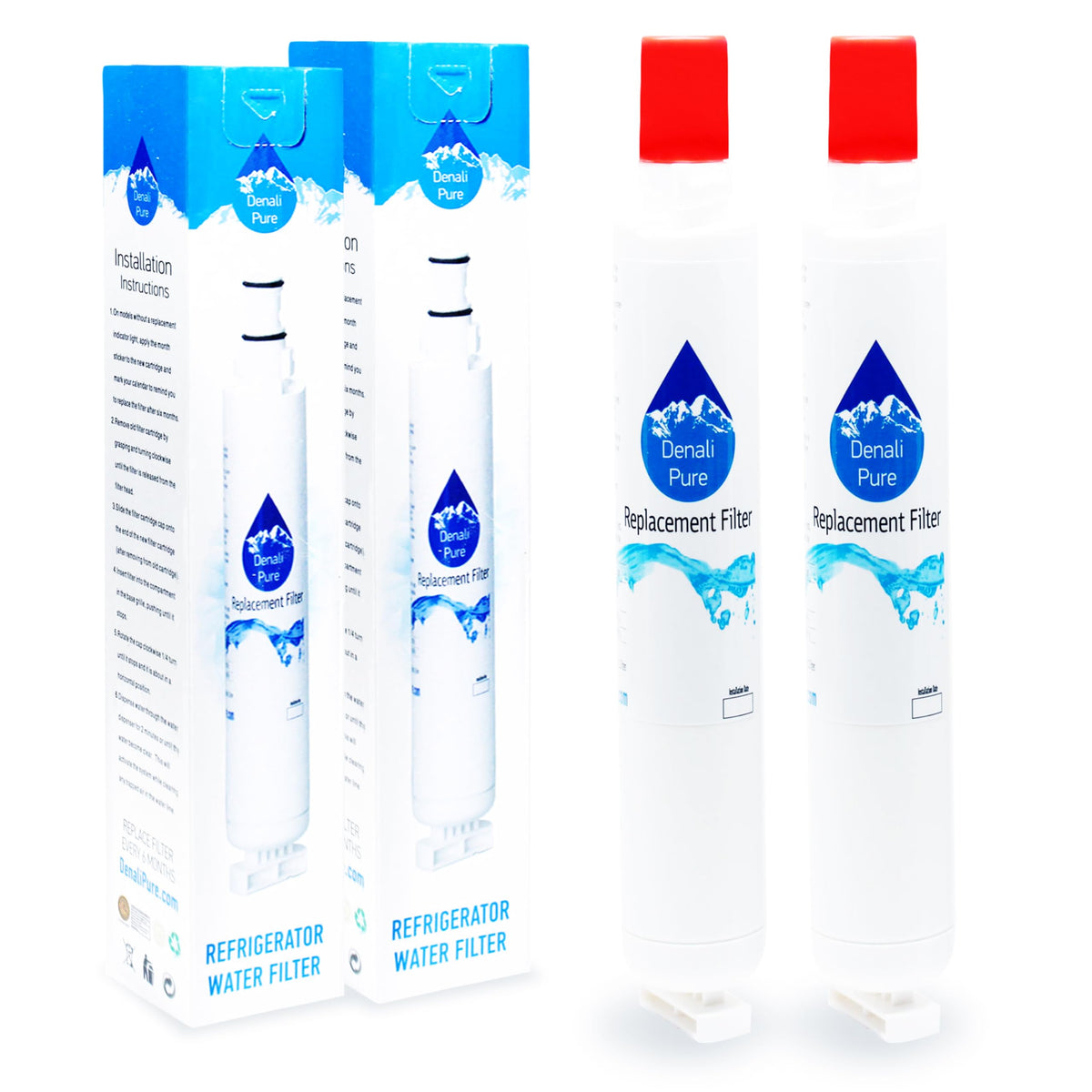 2-Pack Replacement for Whirlpool GR2FHTXVQ00 Refrigerator Water Filter