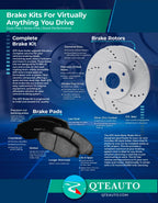 PM Auto Front Ceramic Brake Pads Compatible With 1997-2002 GMC Safari