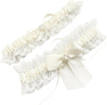 Lace Wedding Garter Set for Bride, Elastic Stretch Ribbons, Bridal Prom Leg Garters