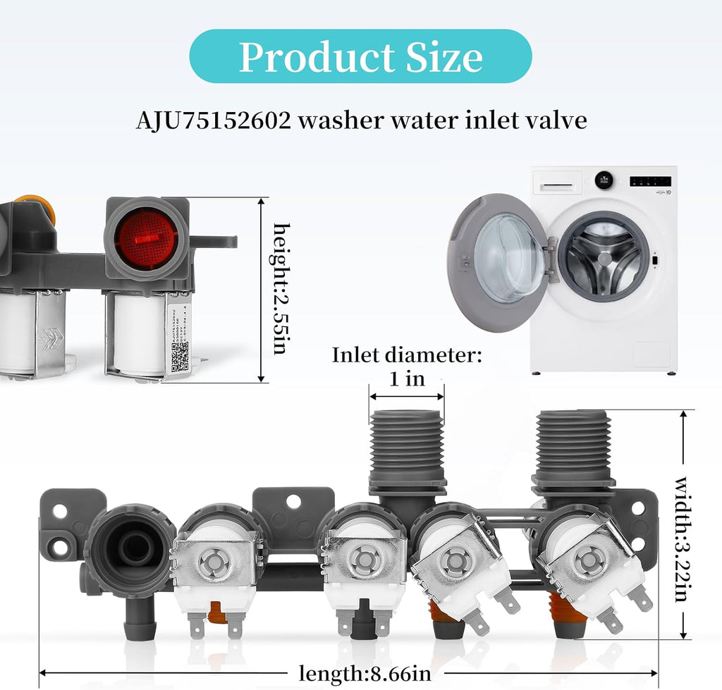 AJU75152602 Washer Inlet Valve Assembly for LG Washing Machine